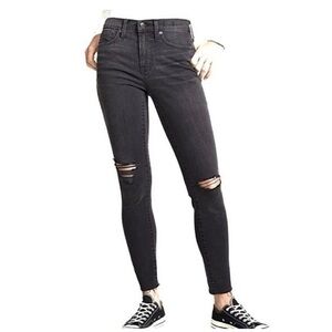 Madewell 9” High Riser Skinny Skinny Black Jeans Size 27